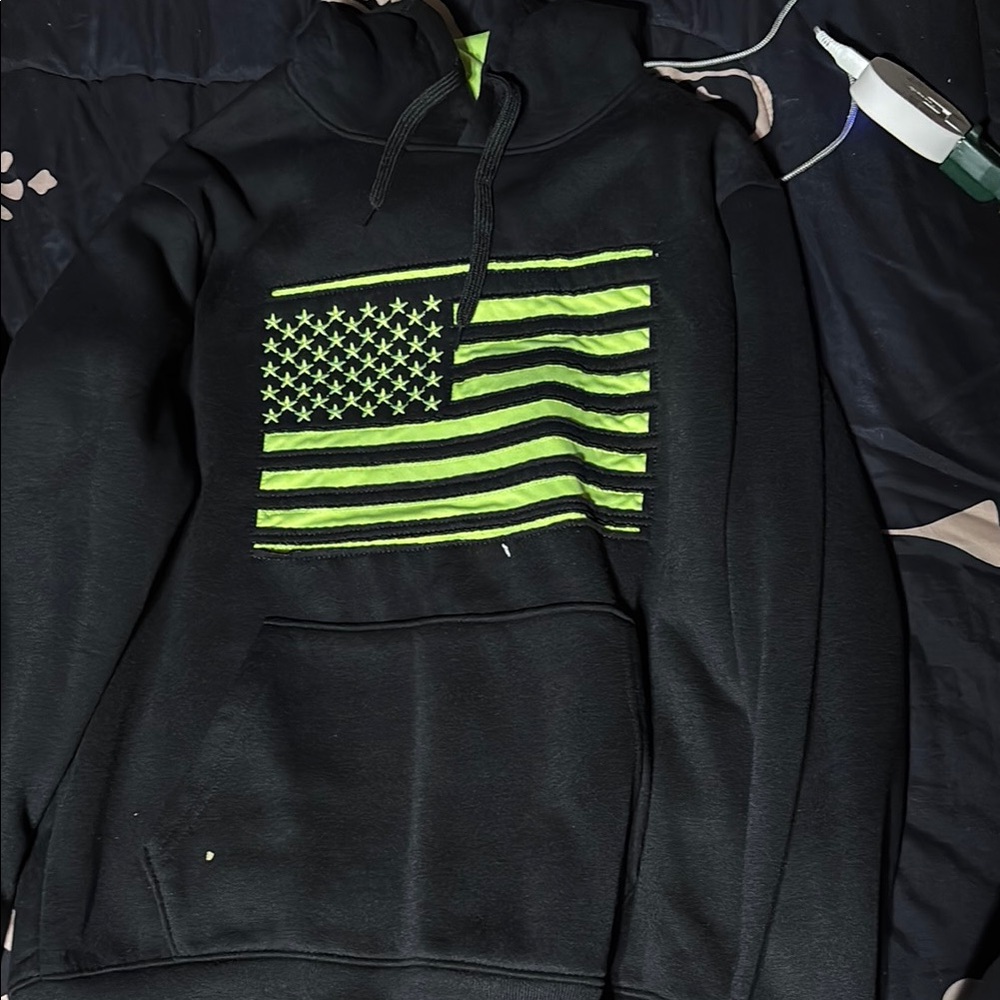 Black and Green Men's Hoodie